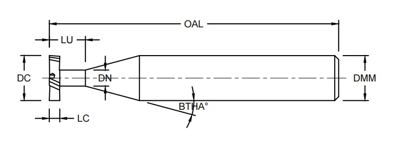 Cylindrical object technical drawing